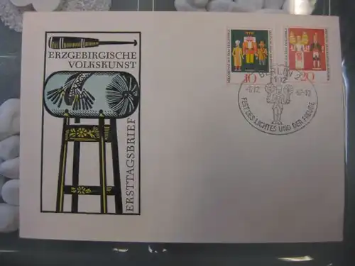 Offizieller, Amtlicher Ersttagsbrief FDC der DDR:
 Volkskunst Erzgebirge