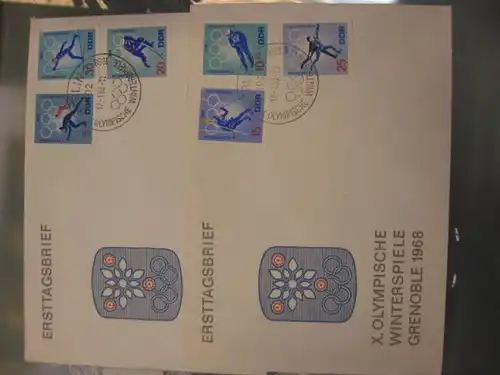 Offizieller, Amtlicher Ersttagsbrief FDC der DDR:
 Olympische Winterspiele