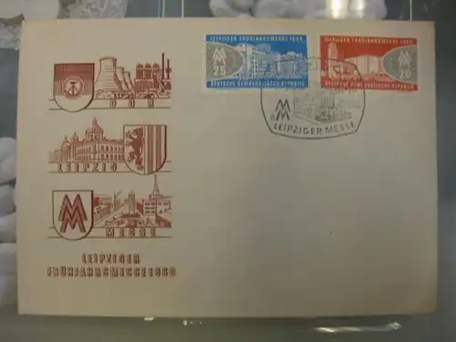 Offizieller, Amtlicher Ersttagsbrief FDC der DDR: Leipziger Frühjahrsmesse 1960