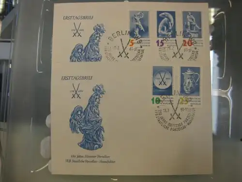 Offizieller, Amtlicher Ersttagsbrief FDC der DDR: Meissener Porzellan