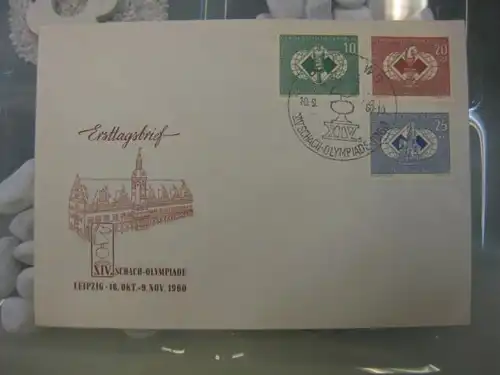 Offizieller, Amtlicher Ersttagsbrief FDC der DDR: Schacholympiade