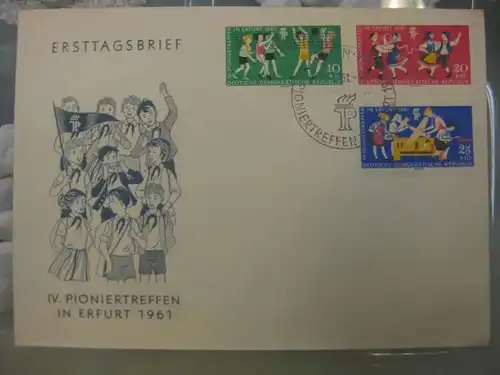 Offizieller, Amtlicher Ersttagsbrief FDC der DDR: Pioniertreffen Erfurt