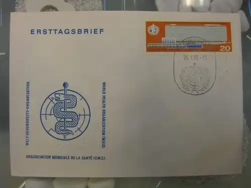 Offizieller, Amtlicher Ersttagsbrief FDC der DDR: WHO