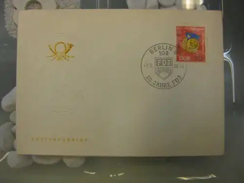Offizieller, Amtlicher Ersttagsbrief FDC der DDR: FDJ