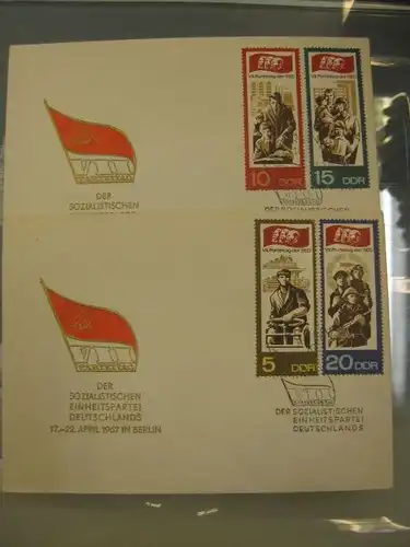 Offizieller, Amtlicher Ersttagsbrief FDC der DDR: SED (II)