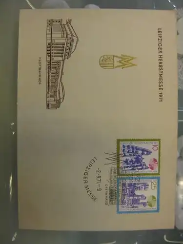 Offizieller, Amtlicher Ersttagsbrief FDC der DDR: Leipziger Herbstmesse 1971