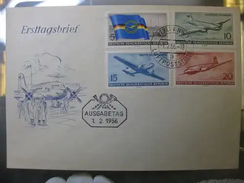 Offizieller, Amtlicher Ersttagsbrief FDC der DDR: Lufthansa der DDR 