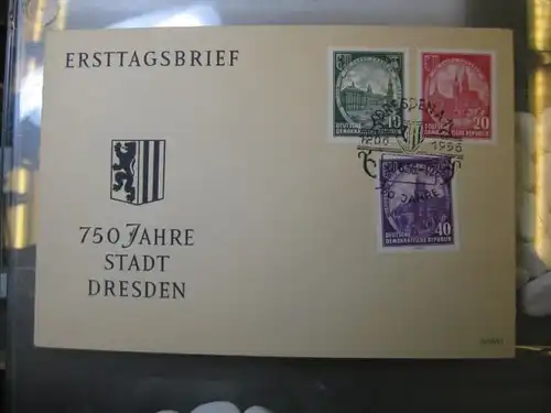 Offizieller, Amtlicher Ersttagsbrief FDC der DDR: 750 Jahre Stadt5 Dresden
