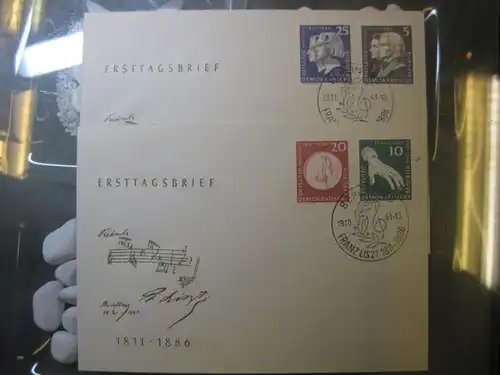Offizieller, Amtlicher Ersttagsbrief FDC der DDR: Franz Liszt