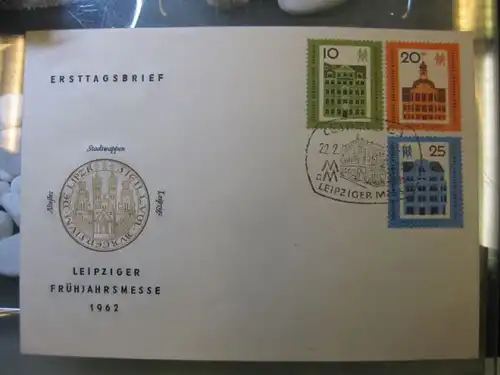 Offizieller, Amtlicher Ersttagsbrief FDC der DDR: Leipziger Frühjahrsmesse 1962
