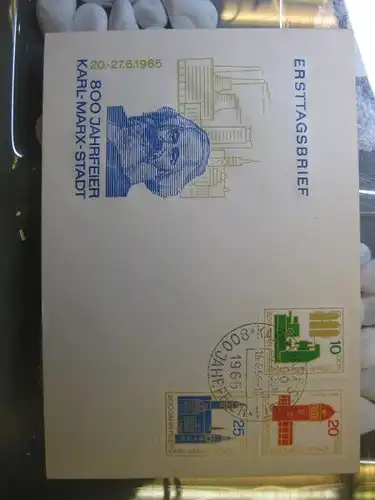 Offizieller, Amtlicher Ersttagsbrief FDC der DDR: Chemnitz (Karl-Marx-Stadt)