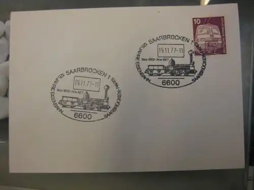 Sonderstempel 125 Jahre Eisenbahn Saarbrücken 1977 Motiv Lokomotive
Waldshut-Konstanz