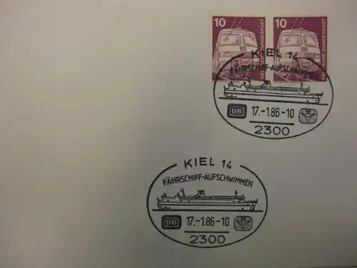 Sonderstempel Fährschiff-Aufschwimmen 1986, Kiel