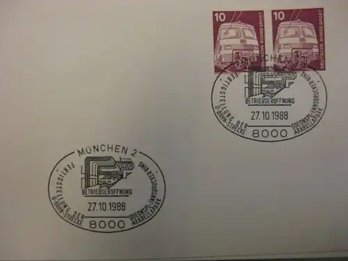 Sonderstempel U-Bahn München 1988