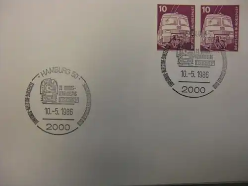 Sonderstempel Bund Deutscher Eisenbahnfreunde, StempelHamburg 1986