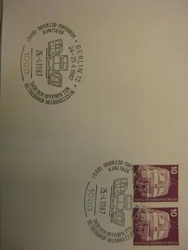 Sonderstempel Berliner Verkehsbetriebe Berlin 1987