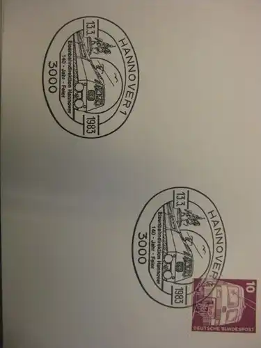 Sonderstempel 140 Jahre Hannover 1983