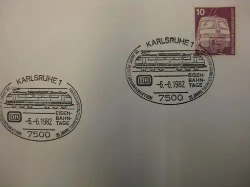 Sonderstempel Karlsruhe 1982