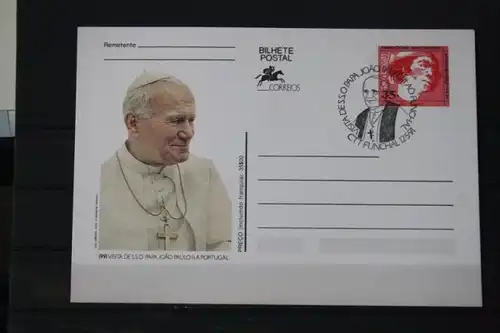 Ganzsache Portugal Papstbesuch 1991 Johannes Paul II. mit
Sonderstempel