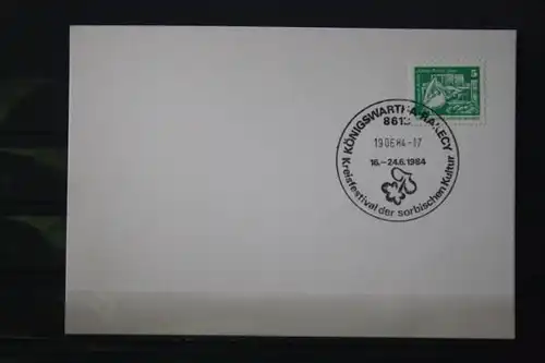 Sonderstempel Sorbische Kultur Königswartha 1984