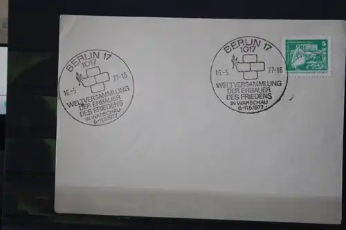 Sonderstempel Weltversammlung für Frieden in Warschau, Berlin 1977