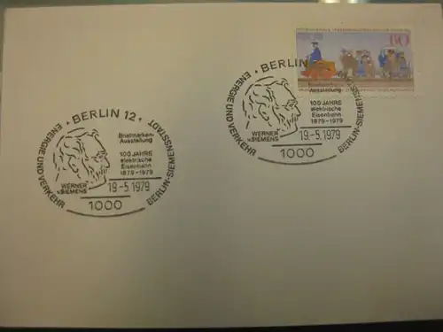 Sonderstempel, DB, Berlin 1979, 100 Jahre Elektrische Eisenbahn