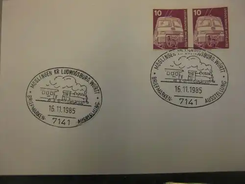 Sonderstempel, DB, Möglingen 1985