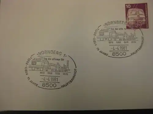 Sonderstempel, DB, Nürnberg 1981