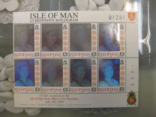 Hologramm, Isle of Man, Dauerserienmarke 5 Pfund 1994