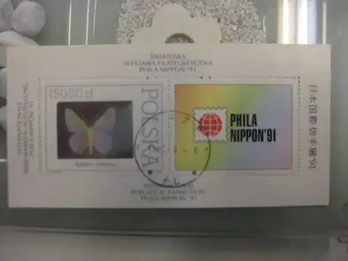 Hologramm, FDC Polen zur PHILA NIPPON ´91, Schmetterlings-Ausgabe