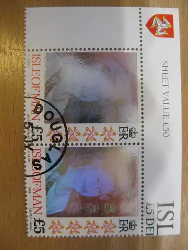 Hologramm, Isle of Man, Dauerserienmarke 5 Pfund 1994