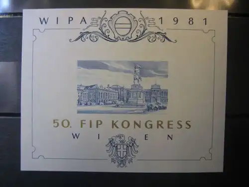 WIPA 1981 - Vignettenblock zum 50. FIP-Kongress in Wien;
Entsprechung ist der Block 5