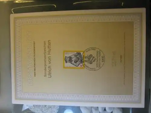 Deutsche Bundespost 
ETB Ersttagsblatt Ulrich von Hutten