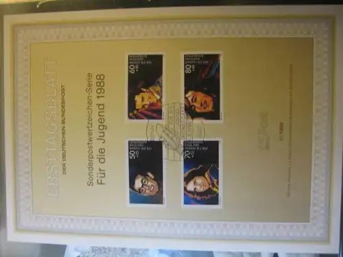 Deutsche Bundespost 
ETB Ersttagsblatt Für die Jugend 1988