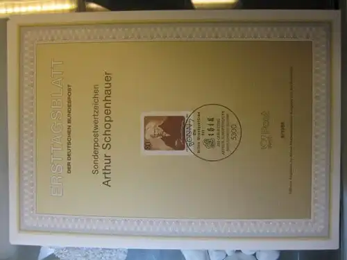 Deutsche Bundespost 
ETB Ersttagsblatt Schopenhauer