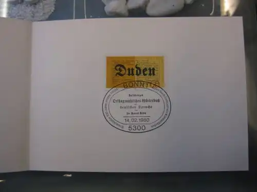 Ministerkarte, Klappkarte klein, Typ V,
  zur Ausgabe Duden, 1980, mit Unterschrift Minister Kurt Gscheidle