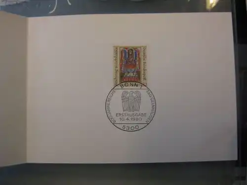 Ministerkarte, Klappkarte klein, Typ V,
  zur Ausgabe Reichstag Gelnhausen, 1980, mit Unterschrift Minister Kurt Gscheidle
