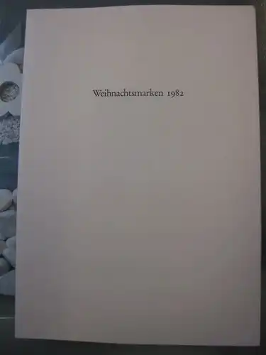 Ministerkarte, Klappkarte,  DIN A 5 hoch , Typ V,
 Weihnachtsmarken 1982, mit Faksimile-Unterschrift des Ministers Schwarz-Schilling