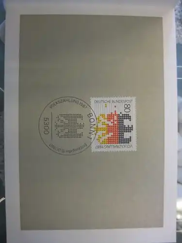 Ministerkarte, Klappkarte klein, Typ V,
  Volkszählung 1987, mit Faksimile-Unterschrift des Ministers Schwarz-Schilling