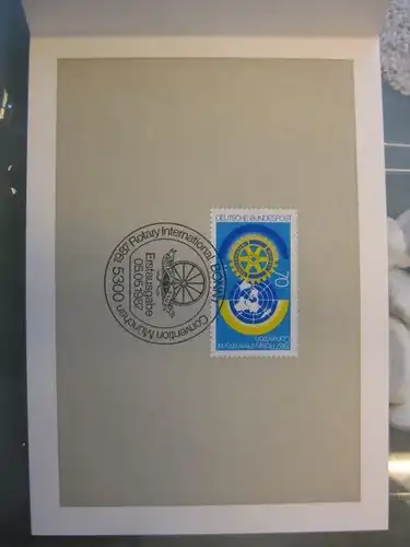 Ministerkarte, Klappkarte klein, Typ V,
   Rotary 1987, mit Faksimile-Unterschrift des Ministers Schwarz-Schilling