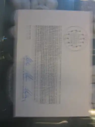 Ministerkarte, Klappkarte klein, Typ V.2,
   Jean Monnet 1988, mit Faksimile-Unterschrift des Ministers Schwarz-Schilling