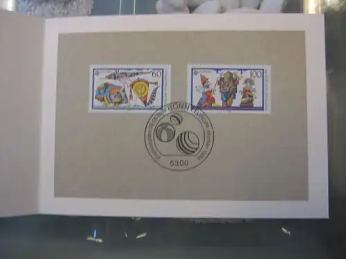 Ministerkarte, Klappkarte klein, Typ V,
  CEPT, EUROPA-Marken 1989, mit Faksimile-Unterschrift des Ministers Schwarz-Schilling