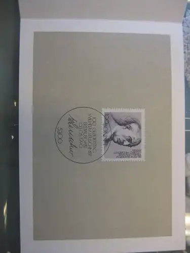 Ministerkarte, Klappkarte klein, Typ V,
 Leuschner 1990, mit Faksimile-Unterschrift des Ministers Schwarz-Schilling