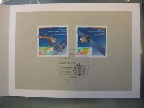 Ministerkarte, Klappkarte klein, Typ V,
  CEPT, EUROPA-Marken 1991, mit Faksimile-Unterschrift des Ministers Schwarz-Schilling