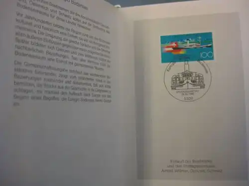 Klappkarte der GD Post, Faltkarte Typ DP1a mit Faksimile-Unterschrift Klaus Zumwinkel ; Nachfolgekarten der Ministerkarten Typ V,  EUREGIO Bodensee