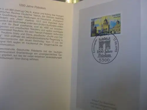Klappkarte der GD Post, Faltkarte Typ DP1a mit Faksimile-Unterschrift Klaus Zumwinkel ; Nachfolgekarten der Ministerkarten Typ V,  Potsdam