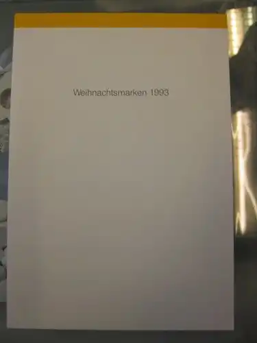 Klappkarte der GD Post, Faltkarte Typ DP1h mit Faksimile-Unterschrift Klaus Zumwinkel ; Nachfolgekarten der Ministerkarten Typ V,  Weihnachtsmarken 1993