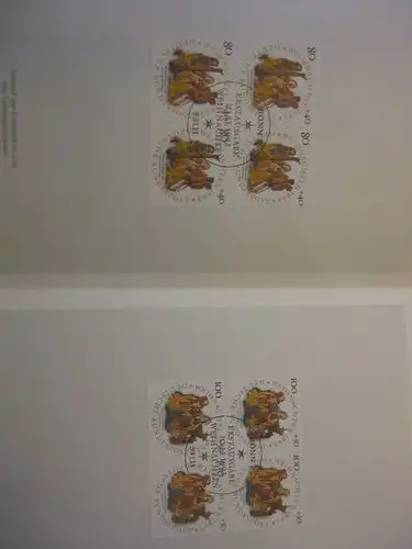 Klappkarte der GD Post, Faltkarte Typ DP1h mit Faksimile-Unterschrift Klaus Zumwinkel ; Nachfolgekarten der Ministerkarten Typ V,  Weihnachtsmarken 1993
