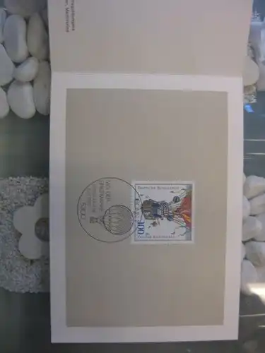 Ministerkarte, Klappkarte klein, Typ V,
 Tag der Briefmarke 1992 mit Unterschrift Minister Schwarz-Schilling
