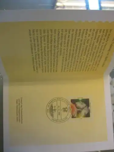 Klappkarte der GD Post, Faltkarte Typ DP1 mit Faksimile-Unterschrift Klaus Zumwinkel ; Nachfolgekarten der Ministerkarten Typ V,  Luther 1996